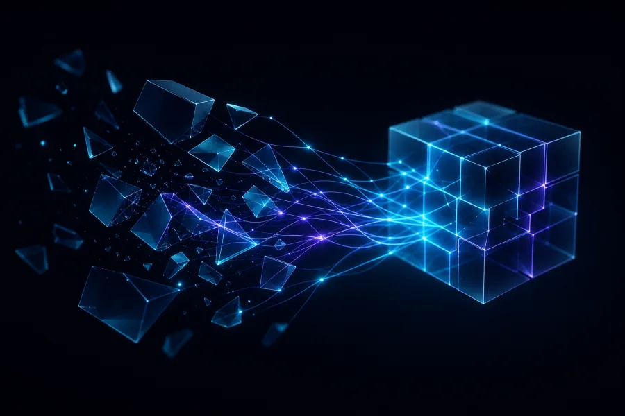 Ilustración abstracta de rescate y aceleración de proyectos de software